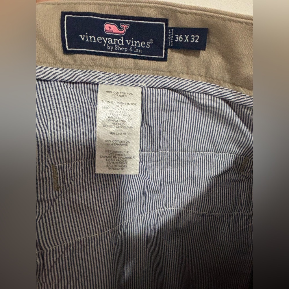 Vineyard Vines Men's Khaki Chinos Breaker Pant Size 36x32 - Picture 5 of 6